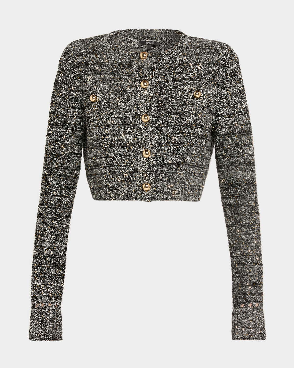Miller Sequined Knit Cardigan | Neiman Marcus