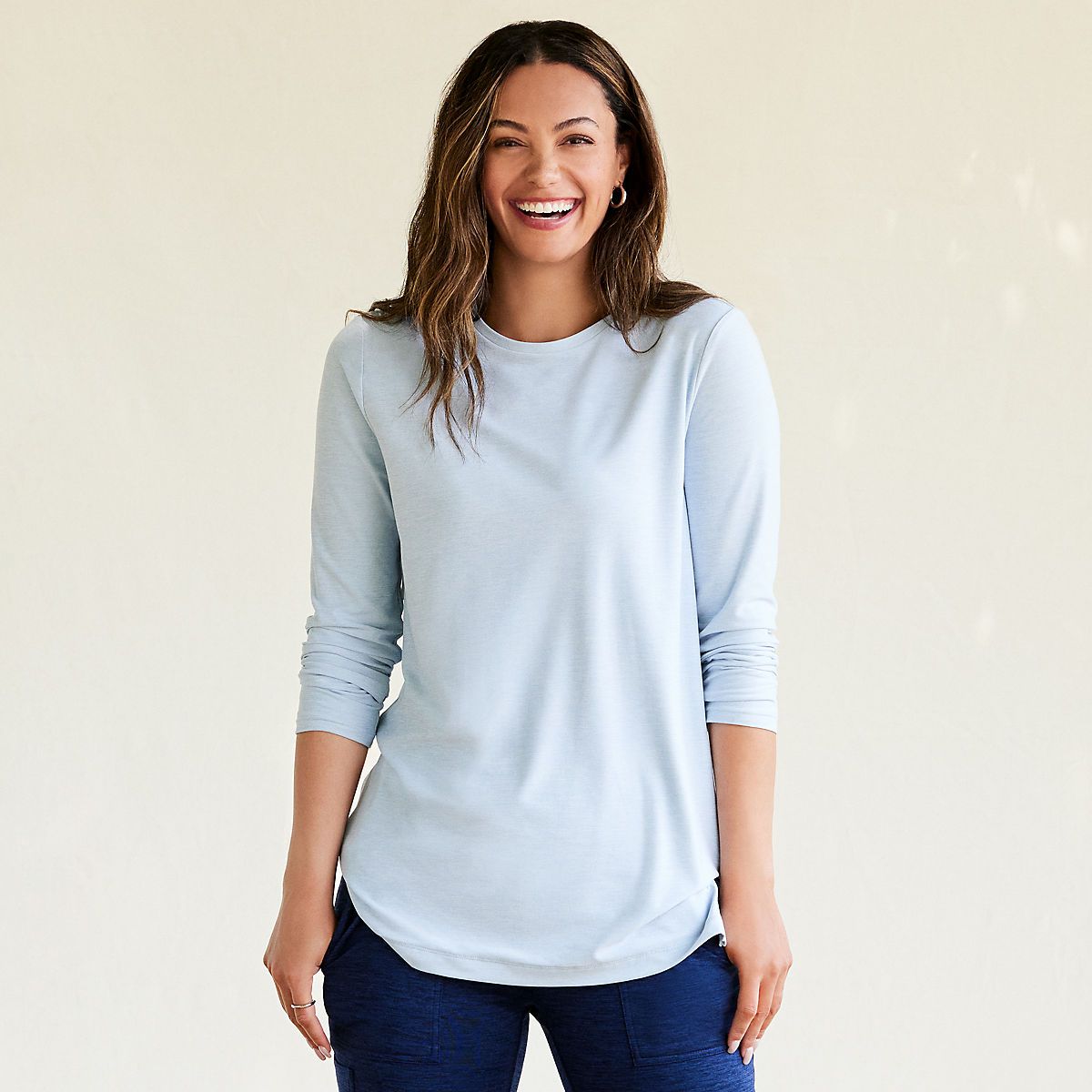 Women's Long Sleeve Performance Crew Neck Tunic | Lands' End (US)