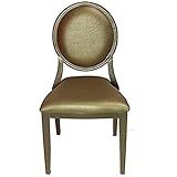 Entrada Essential Decor Collection Louis Chair with Aluminum Frame, 18" x 18" x 38", Gold | Amazon (US)