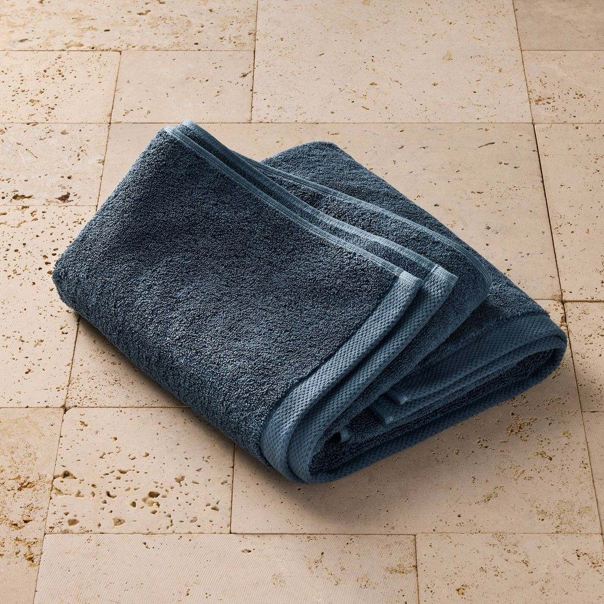 Organic Bath Towel Dark Mineral Blue - Casaluna™ | Target