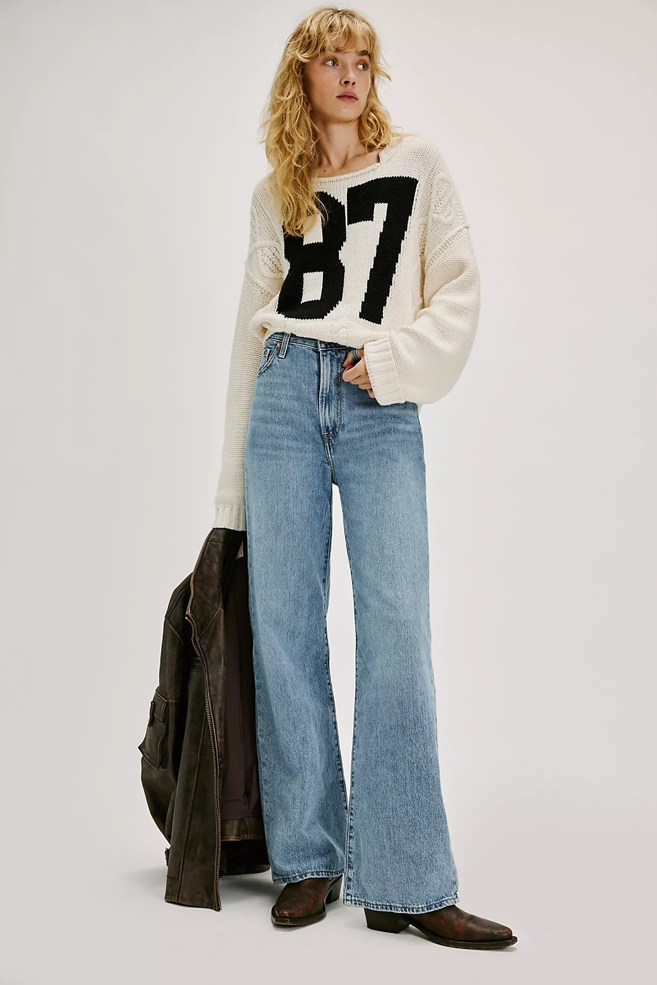 Levi's Ribcage Wide-Leg Jeans | Free People (Global - UK&FR Excluded)
