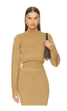 Camila Coelho Costansa Turtleneck Sweater in Dark Taupe from Revolve.com | Revolve Clothing (Global)
