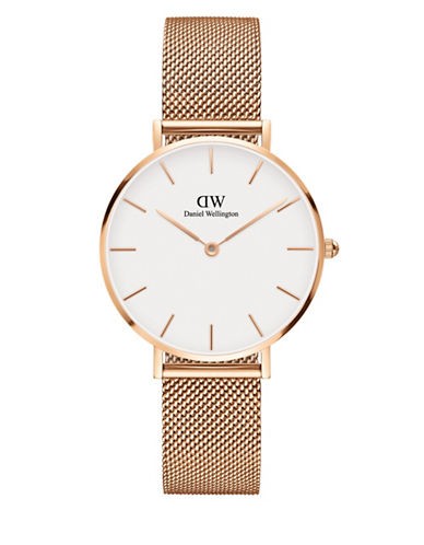 Classic Petite Stainless Steel Melrose White Dial Mesh Strap Watch | Lord & Taylor