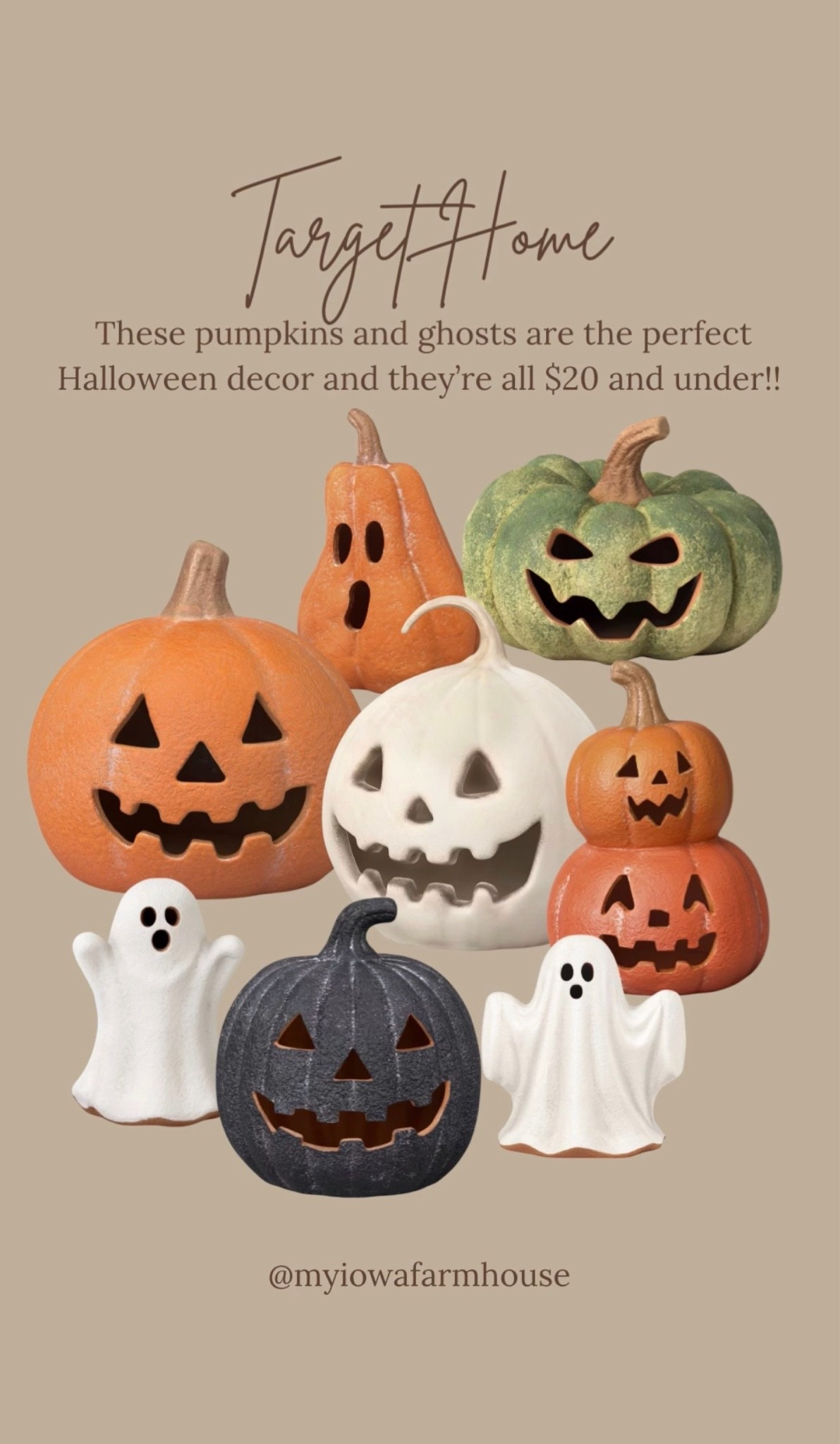 These terra-cotta pumpkins and ghosts are so cute and all of them are $20 and under! 

Halloween decor. Target Halloween decor. Fall decor. Fall pumpkins.

#LTKSeasonal #LTKHome