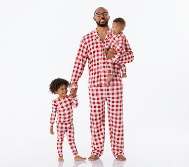 Holiday Silky Tencel Check Family Pajama Collection | Pottery Barn Kids