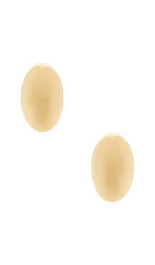 BaubleBar Oval Statement Stud Earrings in Metallic Gold. | Revolve Clothing (Global)