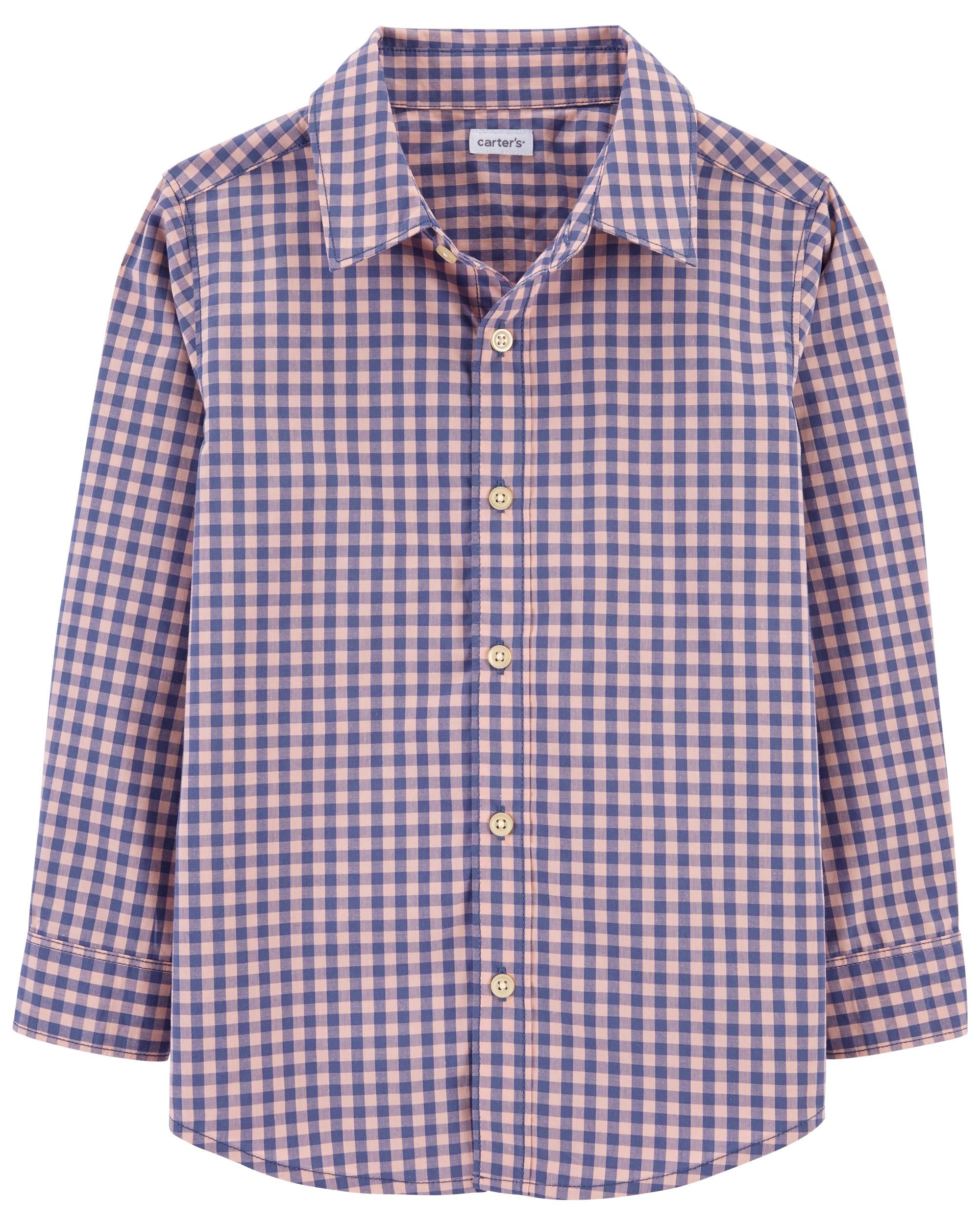 Kid Plaid Button-Front Shirt | Carter's