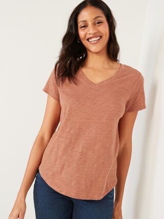 EveryWear Slub-Knit V-Neck T-Shirt for Women | Old Navy (US)
