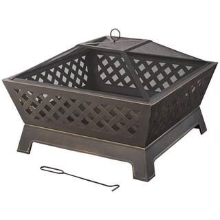 Tipton 34 in. Steel Deep Bowl Fire Pit in Oil Rubbed Bronze | The Home Depot