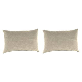 Jordan Manufacturing 18 in. L x 12 in. W x 4 in. T Outdoor Lumbar Throw Pillow in Tory Bisque (2-... | The Home Depot