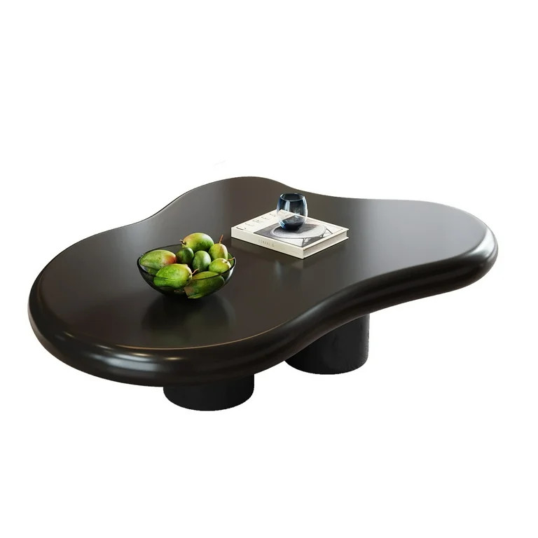 Guyii Cloud Coffee Table, Irregular Coffee Table for Living Room with 3 Legs, Black 46.06 inch - ... | Walmart (US)