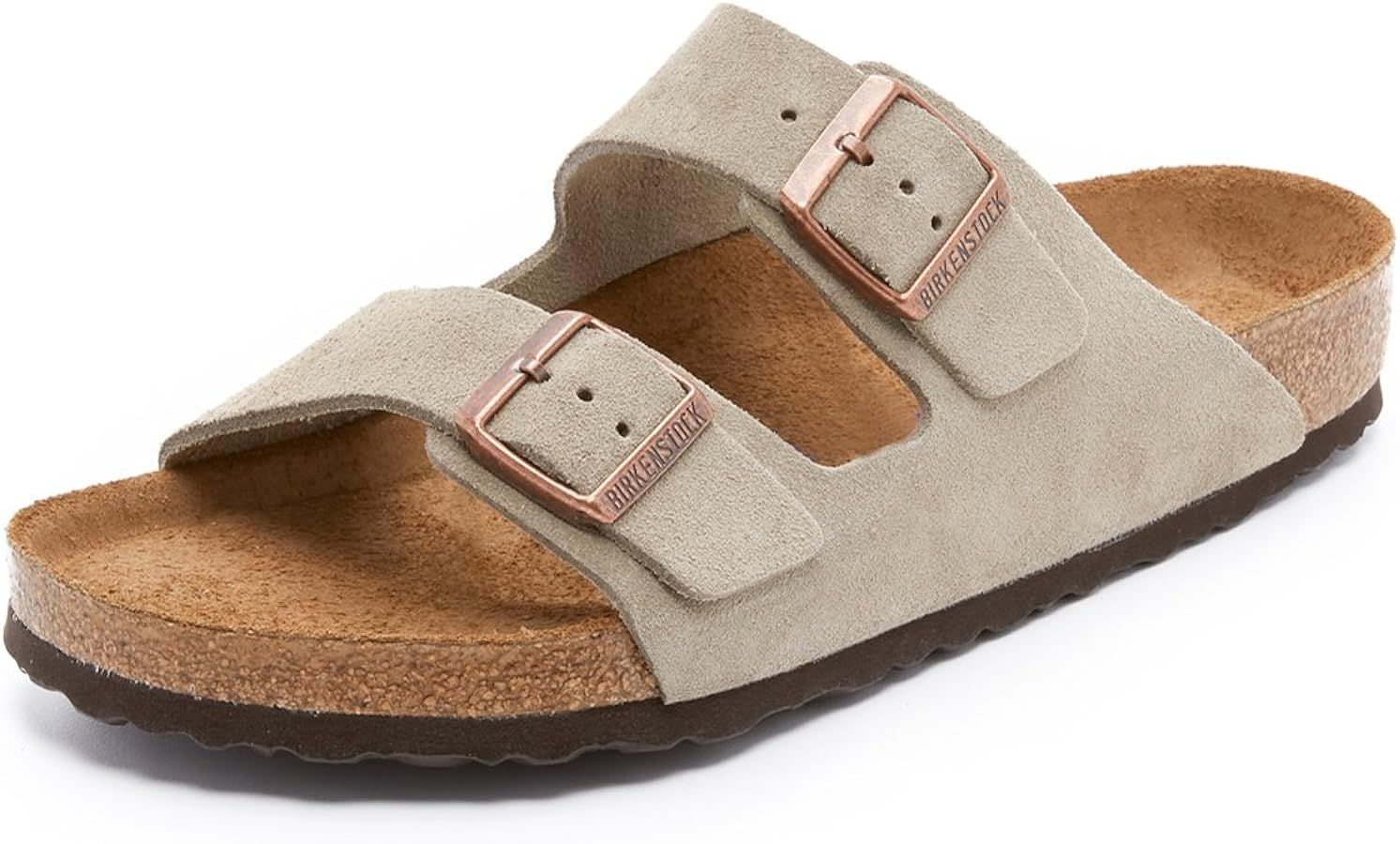 Birkenstock Men's Amalfi Leather Soft Footbed Arizona Sandals | Amazon (US)