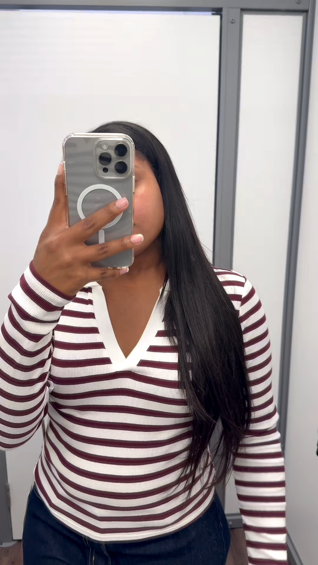Obsessed with this tight fitted stripe shirt from Walmart 
Sz-medium

#LTKFindsUnder50 #LTKootd #LTKU