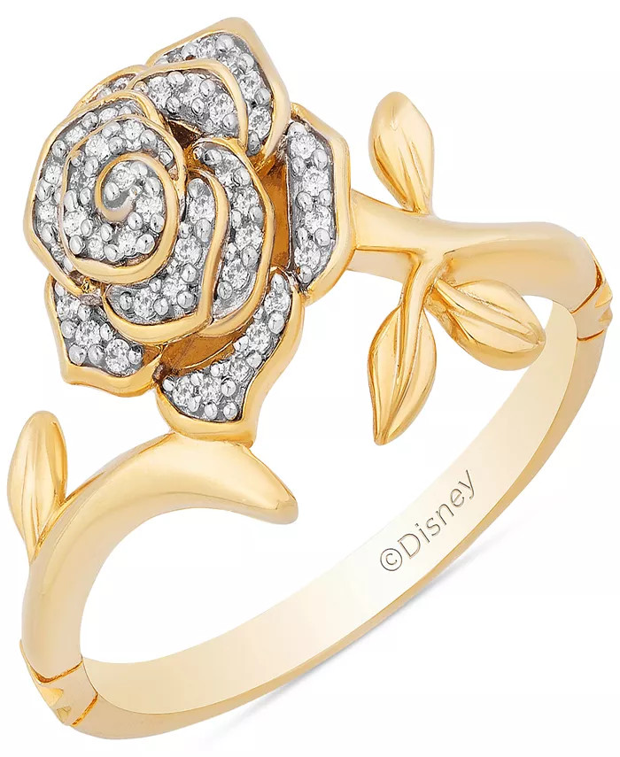 Diamond Rose Belle Ring (1/8 ct. t.w.) in 10k Gold | Macys (US)