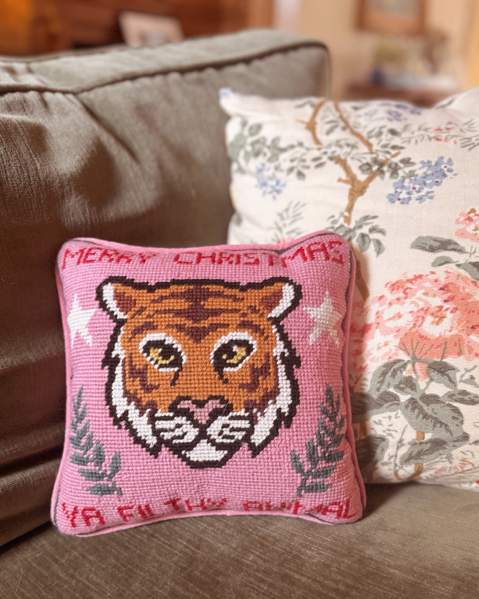 Finally got my hands on my favorite #christmas pilla! Adds a little quirk to the holiday hall decking!

#holidaydecor #giftidea #holidayhome #deckthehalls #needlepoint #merrychristmas #homealone #kevin #needlepointpillow #homedecor #christmas #holiday #giftguide 

#LTKSeasonal #LTKCyberWeek #LTKGiftGuide