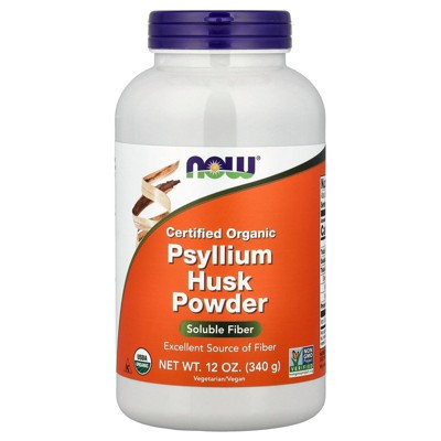 NOW Foods Certified Organic Psyllium Husk Powder, 12 oz (340 g) | Target