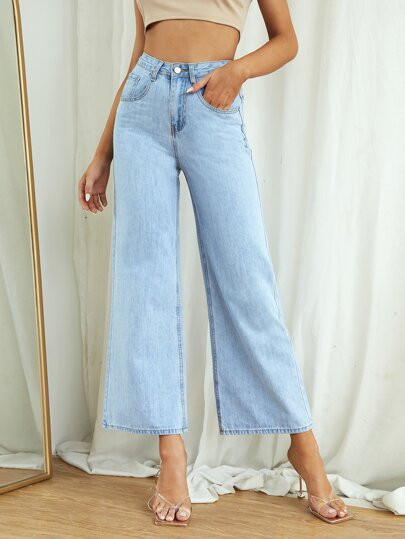 High Waist Wide Leg Jeans | SHEIN