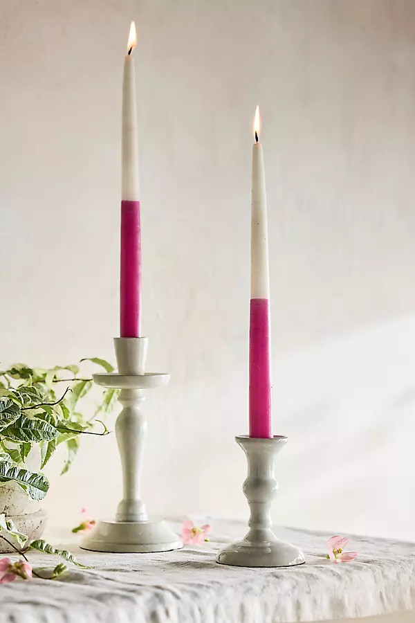 Dip Dye Taper Candles, Set of 2 | Anthropologie (US)