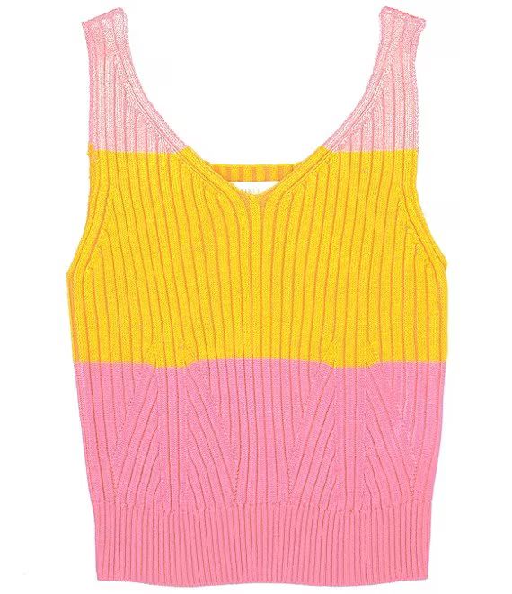 Big Girls 7-16 Sleeveless Stripe Knit Sweater Tank | Dillard's