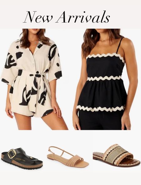 Black and cream spring outfits, sandals, summer outfits 

#LTKmidsize #LTKshoecrush #LTKSeasonal