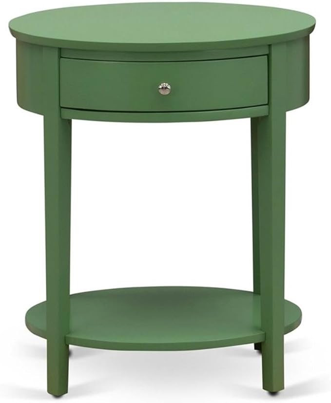 East West Furniture Hillsboro Mid Century Modern Nightstand with 1 Wood Drawer, Stable and Sturdy... | Amazon (US)