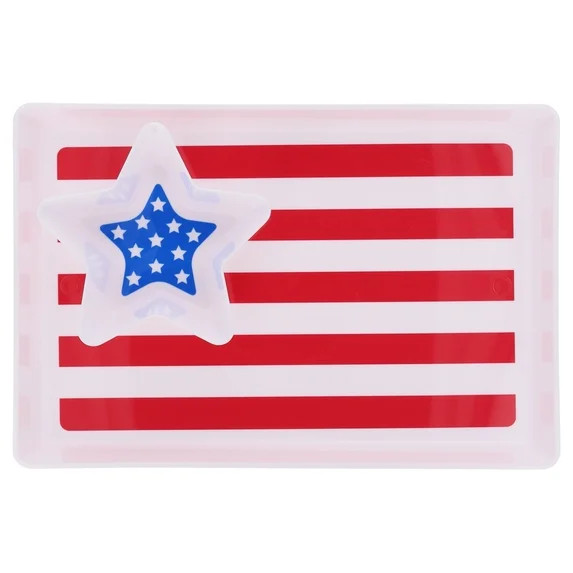 Stars and Stripes Serving Set, Red/White/Blue, 2 Pieces, Patriotic by Way To Celebrate - Walmart.... | Walmart (US)