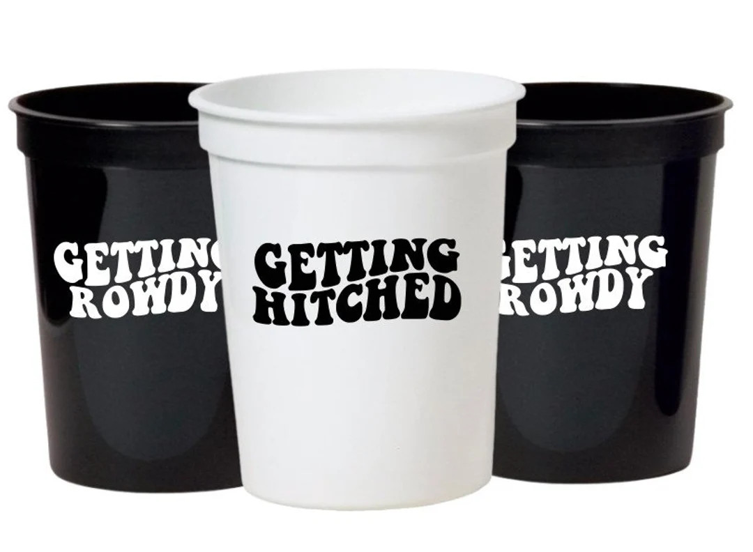 Nashville Bachelorette party cups, getting rowdy, getting hitched bachelorette cups, nashville ba... | Etsy (US)