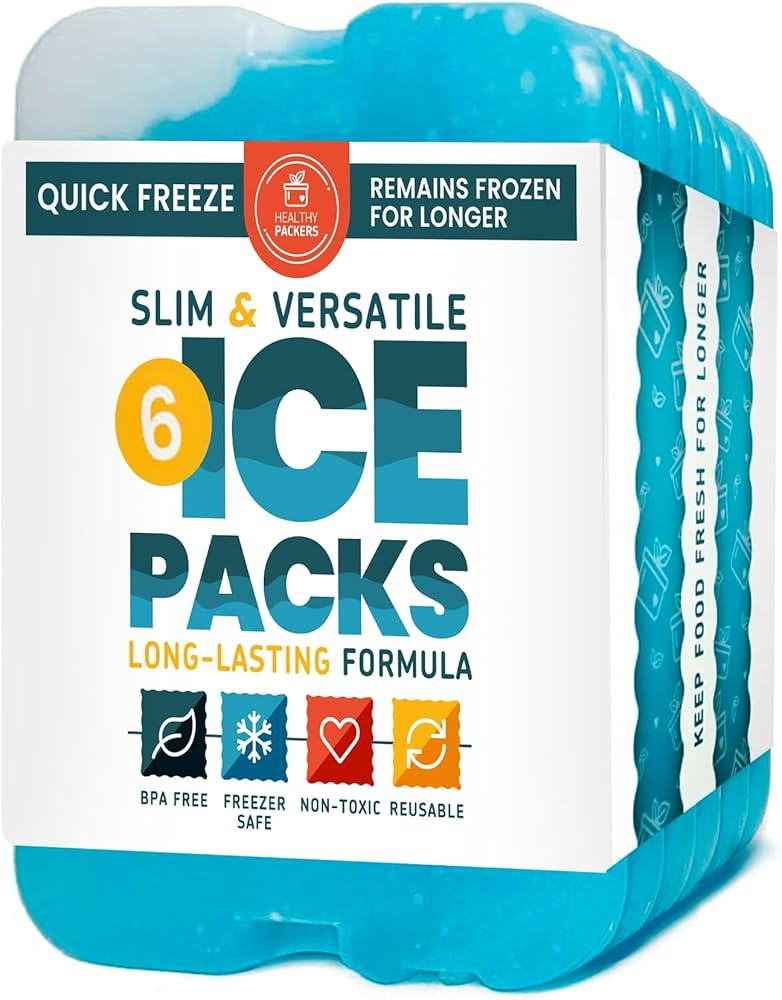 Healthy Packers Ice Packs for Lunch Boxes & Coolers - Freezer Packs - Original Cool Pack | Cooler... | Amazon (US)