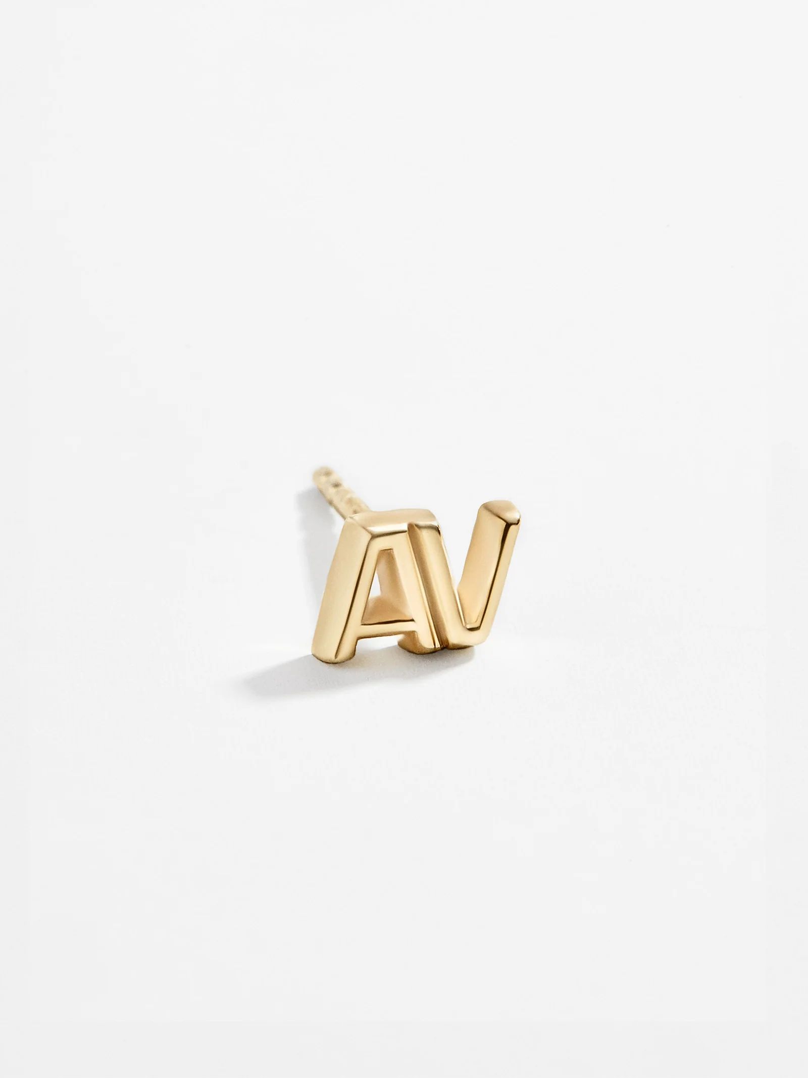 18K Gold Double Initial Earring | BaubleBar (US)