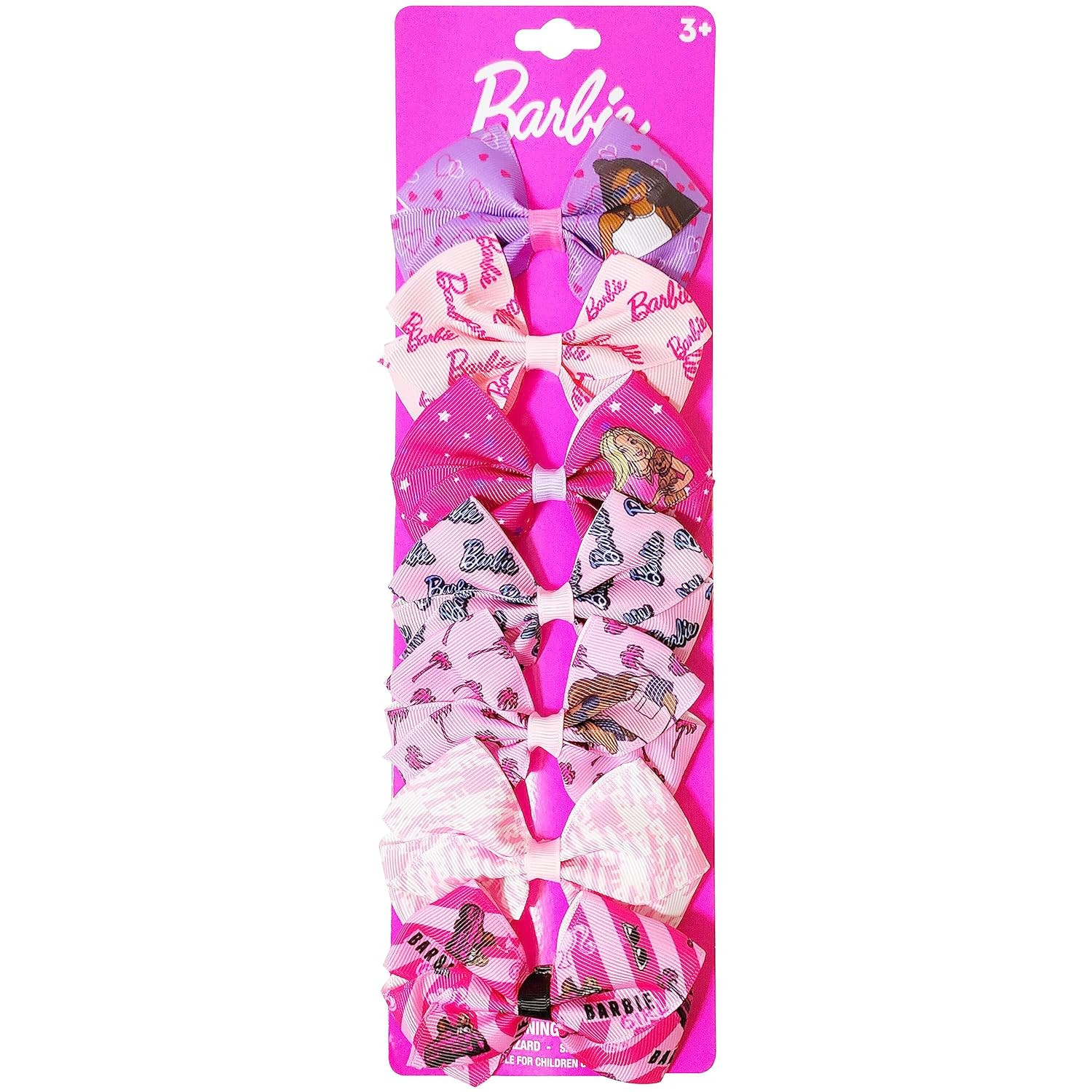 Luv Her Barbie Kids Bows - Hair Accessories Gift Set - Princess Hair Bows - 7 Pcs 4 Inch Bundle -... | Amazon (US)