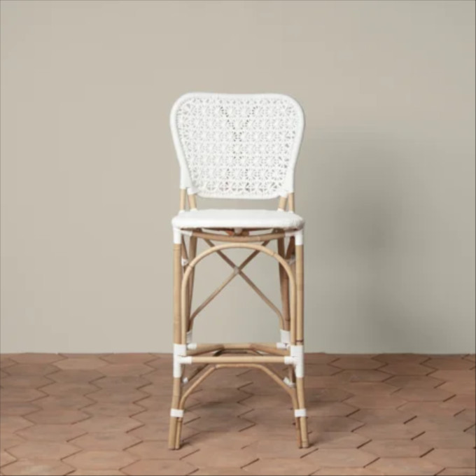Click for more info about Clemente Rattan Stool in Natural Brown/White