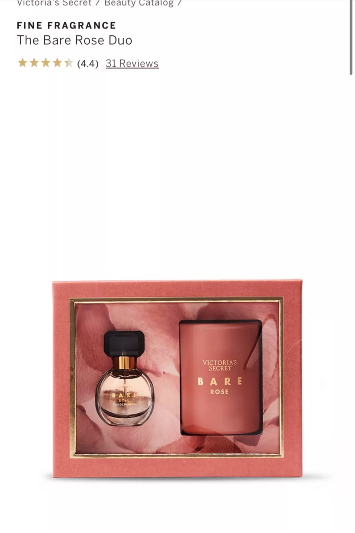 Buy Victoria's Secret Bare Eau de Parfum 2 Piece Fragrance Gift