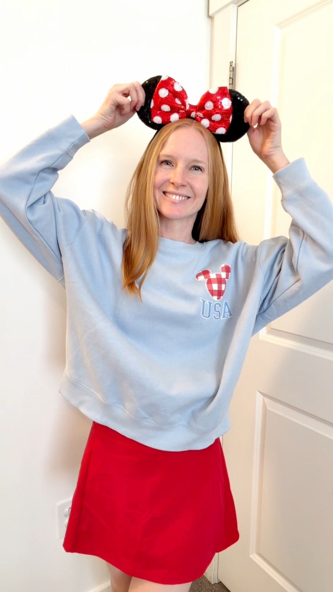 Mickey USA sweatshirt from Target for women! This would be such a cute outfit for Disneyland and Disney World 🇺🇸

#LTKSeasonal #LTKootd #LTKgrwm