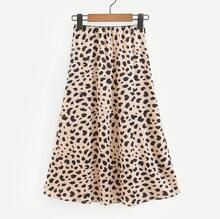 Leopard Print A-Line Skirt | SHEIN
