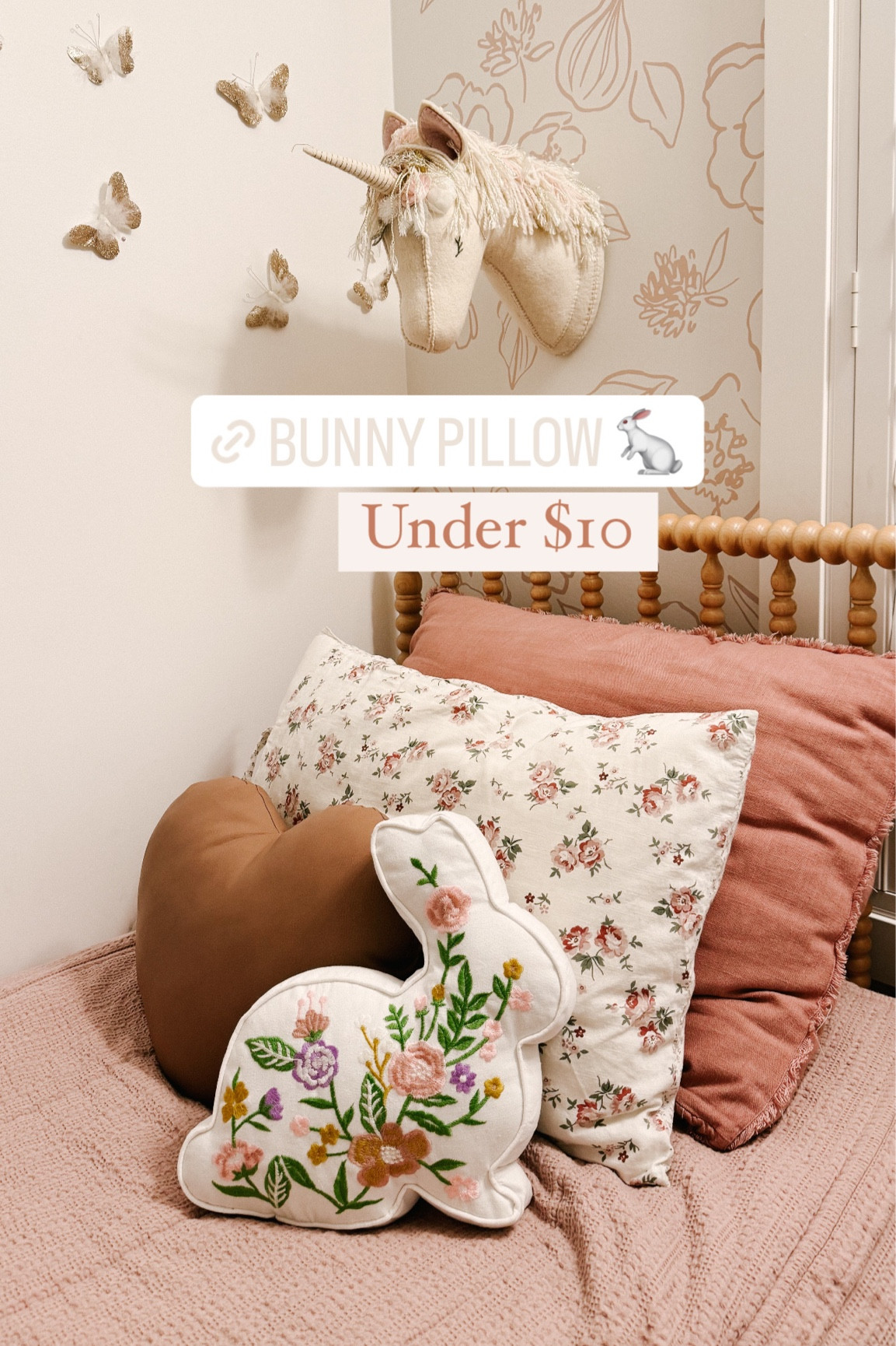 Bunny Easter Pillow, perfect for spring decor! Under $10

#LTKSeasonal #LTKhome #LTKSpringSale