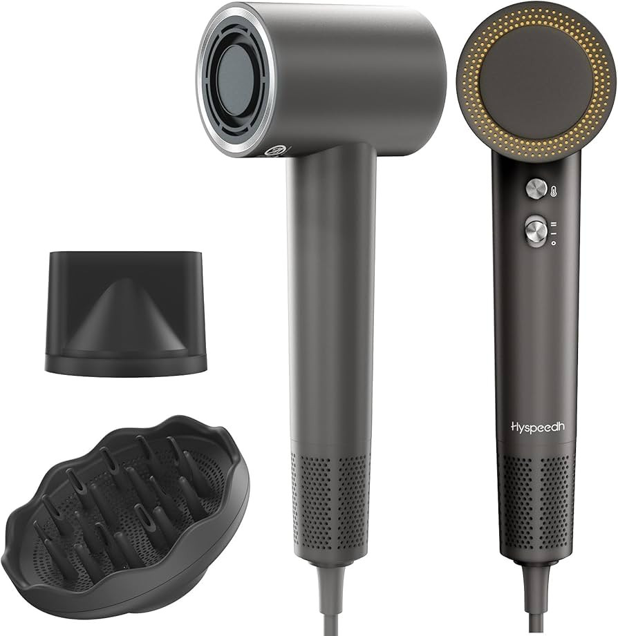 Hair Dryer with 110K RPM High Speed 1400w Motor for 2-5min Fast Dry, 0.86lb Lightweight & 59db Lo... | Amazon (US)