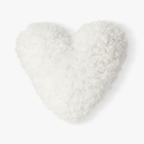 Cloud Faux Fur Heart Pillow | Pottery Barn Teen