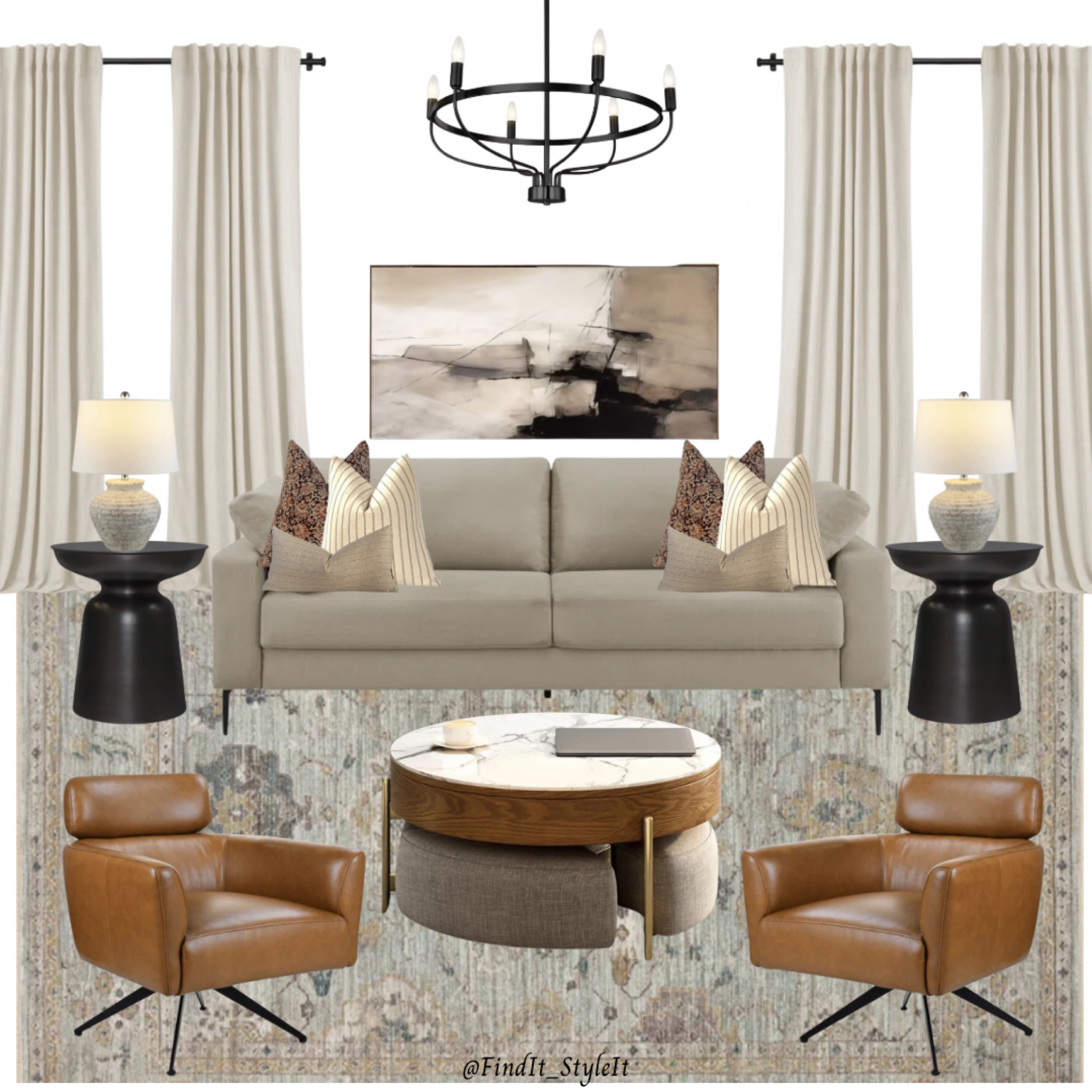 Crafting serene vibes with a touch of sophistication: neutral living room with bold pops of black! 🖤 #NeutralDecor #coffeetable #arearug #livingroom

#LTKcanada #LTKhome #LTKfamily