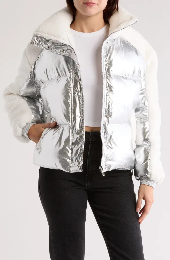 Ski Party Faux Shearling Puffer Jacket | Nordstrom Rack