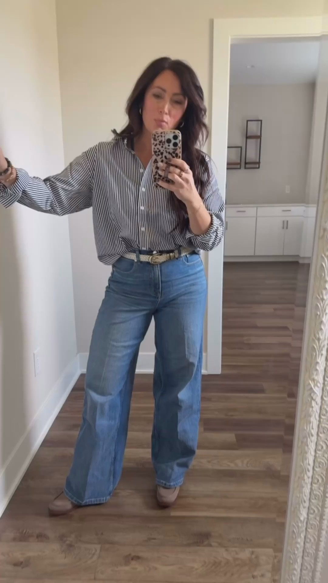 Use code ASHXSPANX for 15% off the @Spanx site (new customers only) 
• medium top
• medium regular denim (I’m 5’4 and normally a size 6/8 bottoms)

#LTKootd #LTKgrwm #LTKPetite