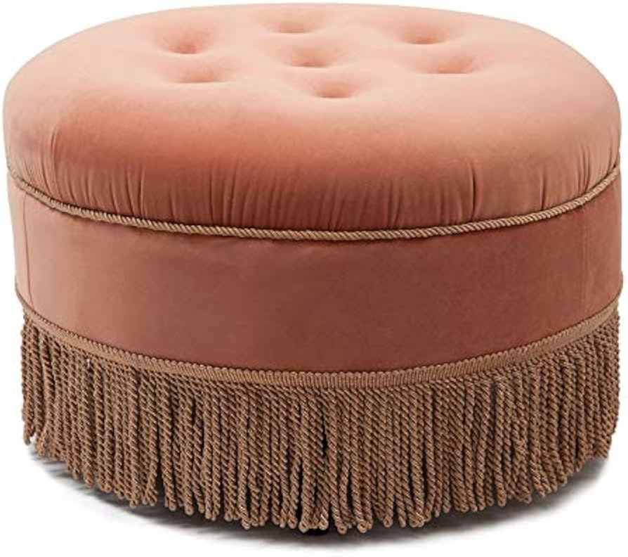 Jennifer Taylor Home Yolanda Ottoman, Orange Small | Amazon (US)