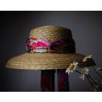 Oversized Straw Hat Retro Wide Brimmed Cloche Flowerpot Wedding Guest Kentucky Derby, Royal Ascot Ra | Etsy (US)