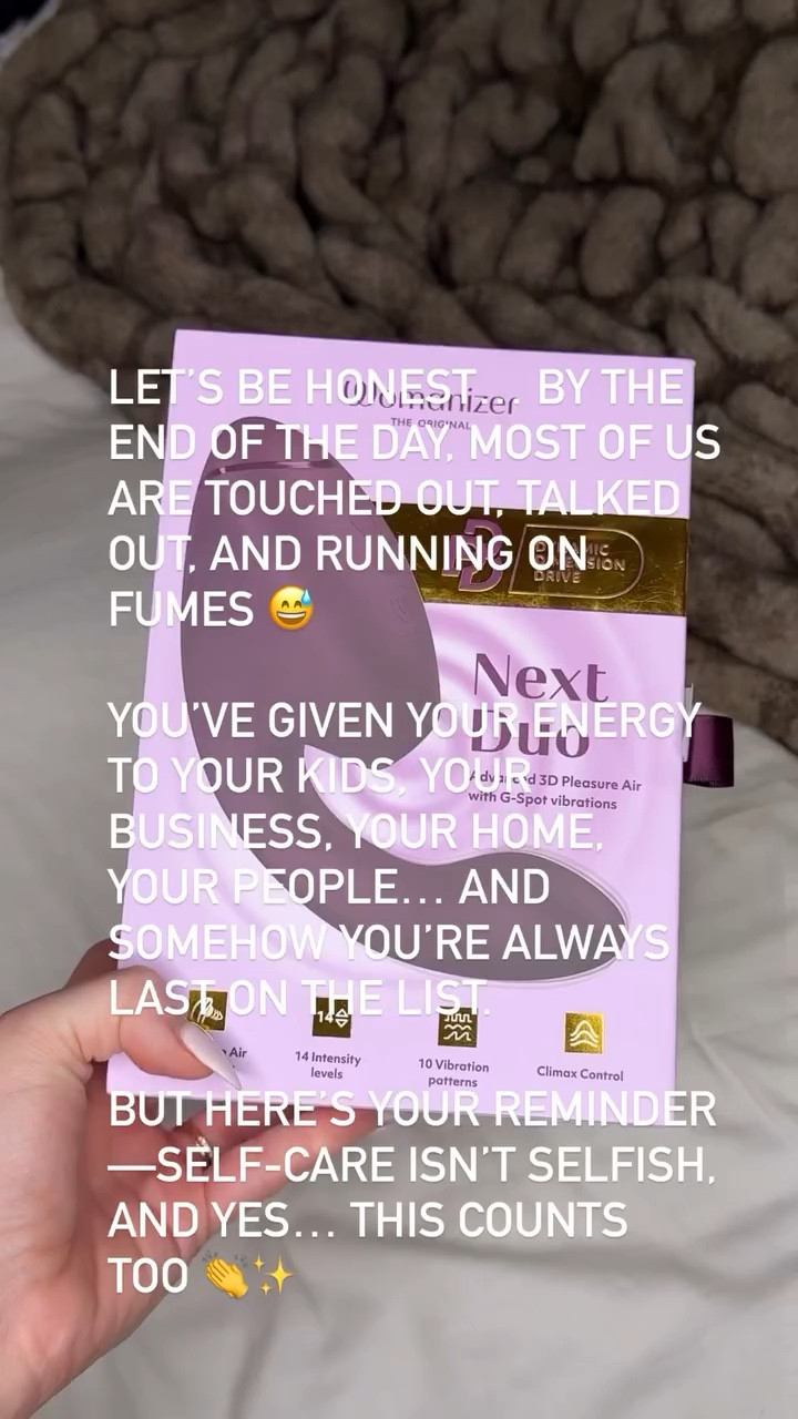 Let’s be honest… by the end of the day, most of us are touched out, talked out, and running on fumes 😅

You’ve given your energy to your kids, your business, your home, your people… and somehow you’re always last on the list.

But here’s your reminder—self-care isn’t selfish, and yes… this counts too 👏✨

The Womanizer Next Duo is my little “me time” upgrade—because taking care of yourself as a woman should feel normal, not taboo.

And before anyone gets awkward… we literally OWN a sexual wellness practice here in Charleston—helping women feel confident, balanced, and in tune with their bodies is what we’re passionate about 💁‍♀️

Normalize prioritizing YOU. 
Normalize feeling good. 
Normalize not waiting until you’re completely exhausted to pour back into yourself.

Because a well taken care of woman? She’s unstoppable

@wevibe