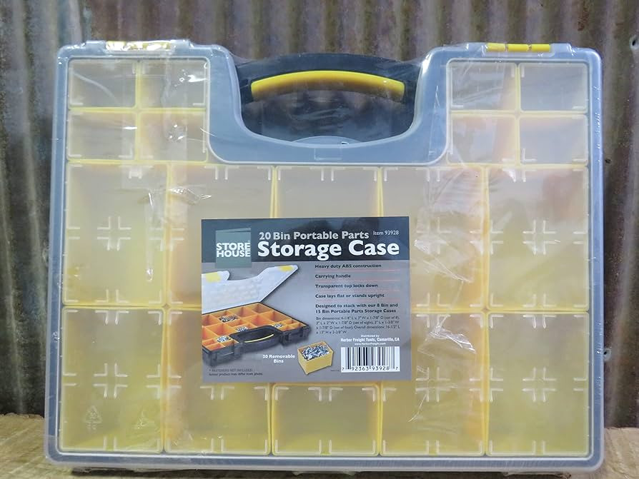 Heavy Duty 20 Bin Portable Parts (Nuts, Bolts, etc.) Storage Organizer Case with Built-in Carryin... | Amazon (US)