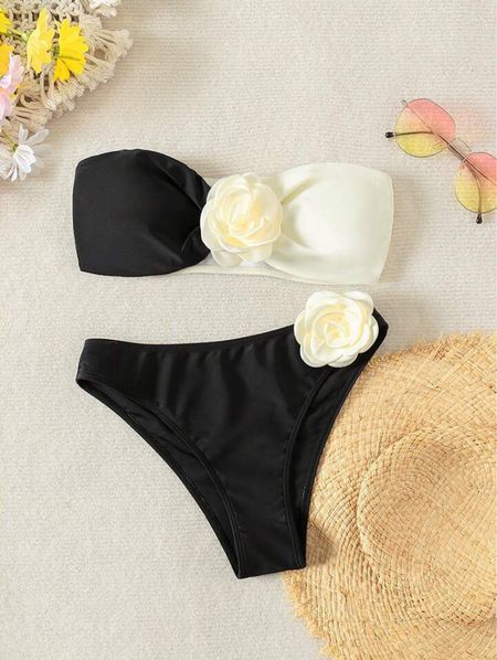 ✨Under $15: Chicsea Women's 3d Flower Decorated Colorblocking Bikini Swimwear Set✨ | Designer Dupe | Summer | Vacation | Spring | Pool | Under $50 | Under $100 | Classic | 

#LTKfindsunder50 #LTKswim #LTKtravel