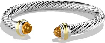 David Yurman Cable Classics Bracelet with Semiprecious Stones & 14K Gold, 7mm | Nordstrom | Nordstrom