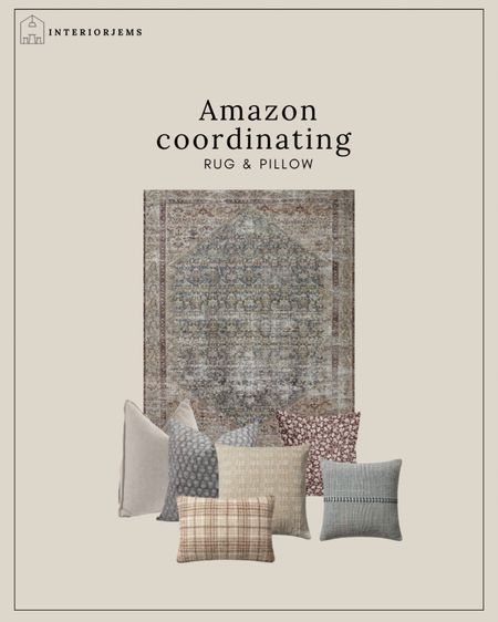 Amazon coordinating rug and pillow, floral pillow, black, print pillow, vintage pillow cover, I love this Loloi rug because it truly looks vintage well pillow, affordable area, rug, bedroom rug

#LTKHome #LTKSaleAlert #LTKStyleTip