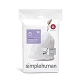 simplehuman code A custom fit liners, (30 liners), 4.5 L/1.2 gallon, White | Amazon (US)