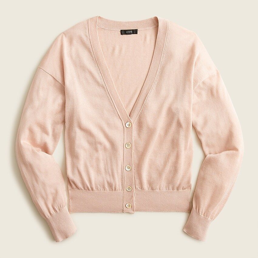 Silk-cashmere wide V-neck cardigan sweater | J.Crew US