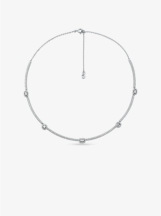 Pavé Precious Metal-Plated Sterling Silver Necklace | Michael Kors US